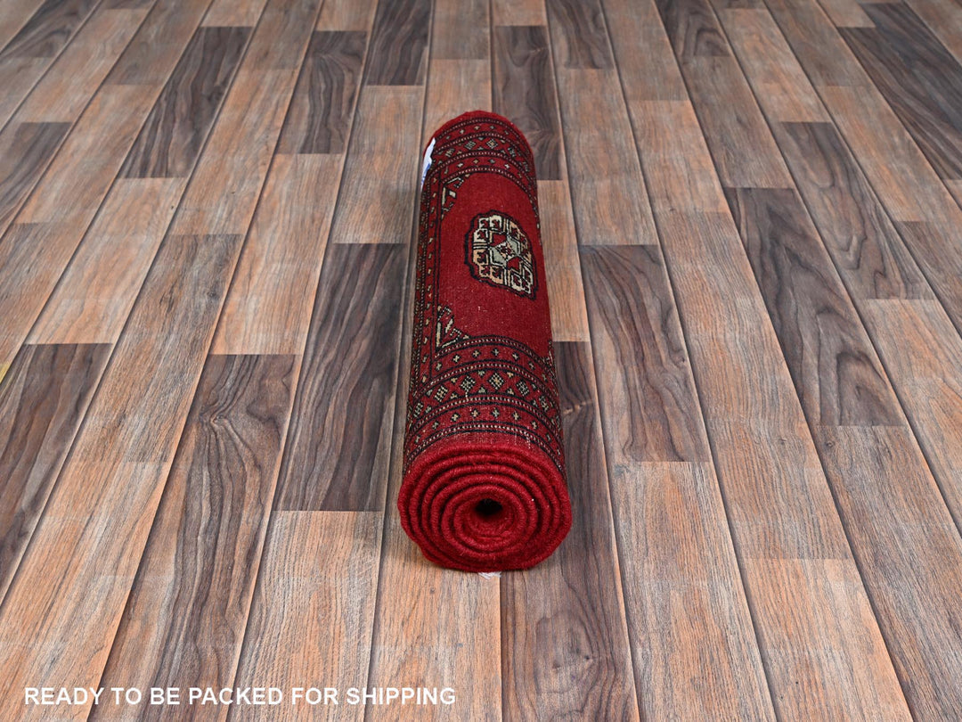 2'0" x 5'6" New Hand Knotted Red Wool Runner Oriental Rug - MOA1021299