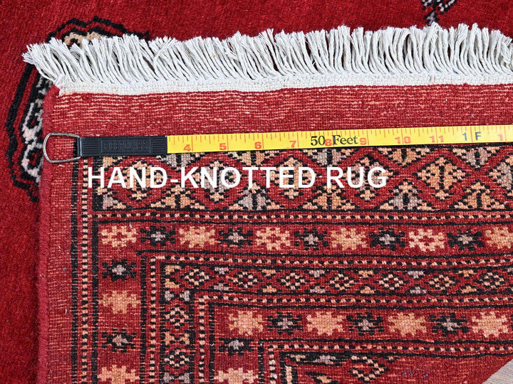 2'7" x 11'10" New Hand Knotted Red Wool Runner Oriental Rug - MOA1021301