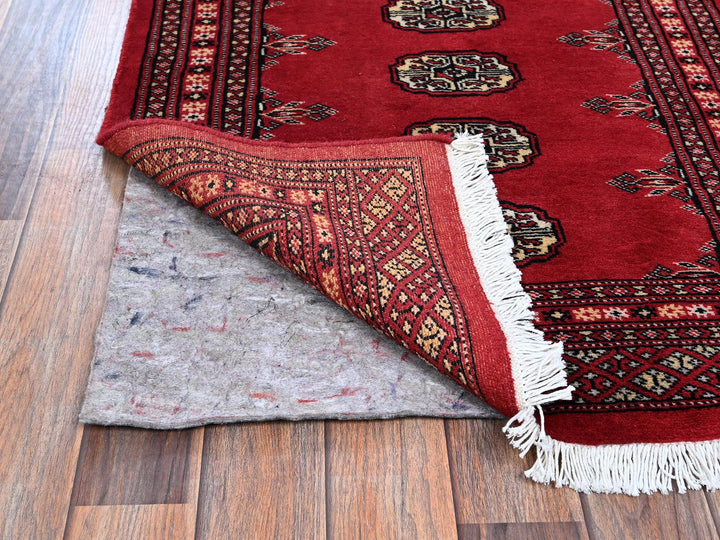 2'6" x 12'5" New Hand Knotted Red Wool Runner Oriental Rug - MOA1021302