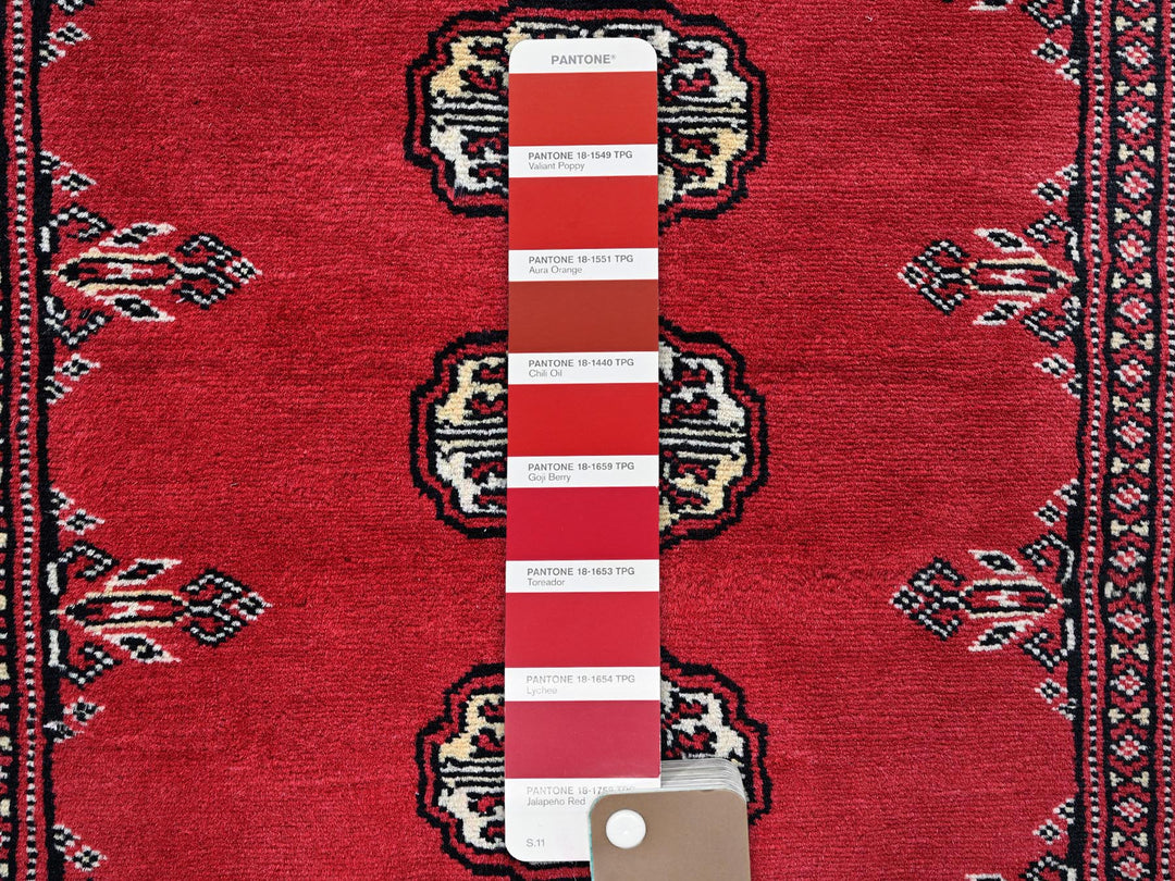 2'6" x 12'5" New Hand Knotted Red Wool Runner Oriental Rug - MOA1021302