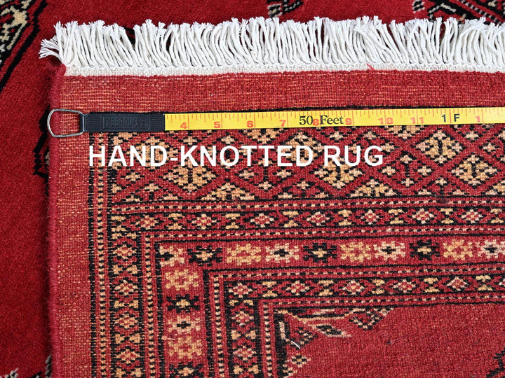 2'6" x 12'5" New Hand Knotted Red Wool Runner Oriental Rug - MOA1021302