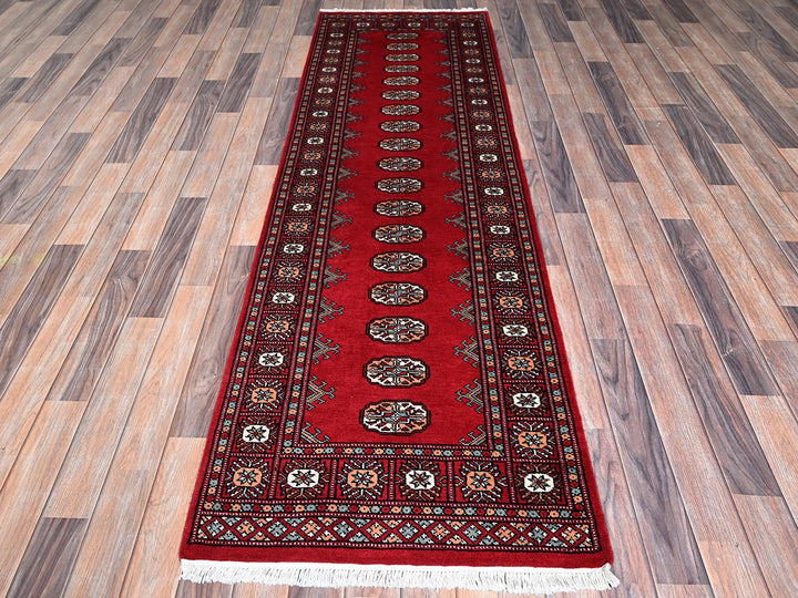 2'6" x 8'0" New Hand Knotted Red Wool Runner Oriental Rug - MOA1021304