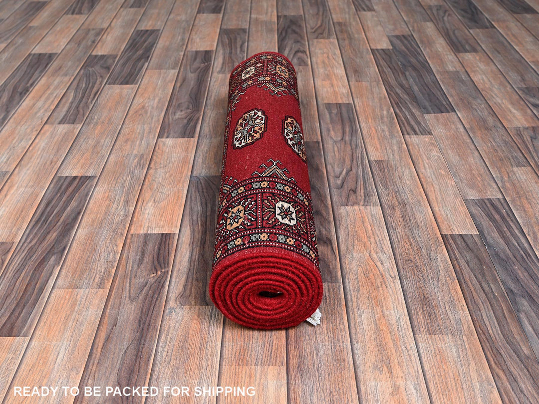 2'6" x 8'0" New Hand Knotted Red Wool Runner Oriental Rug - MOA1021304
