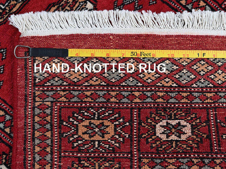 2'6" x 7'11" New Hand Knotted Red Wool Runner Oriental Rug - MOA1021305