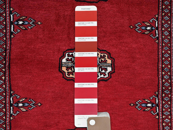 2'7" x 7'10" New Hand Knotted Red Wool Runner Oriental Rug - MOA1021306