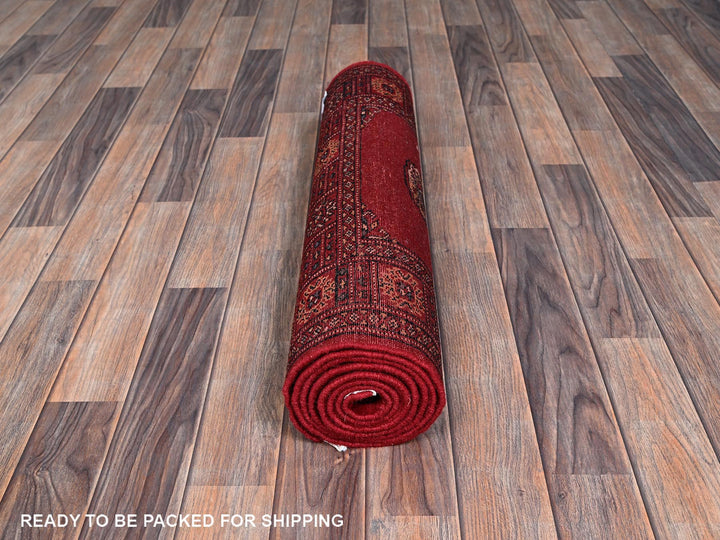 2'7" x 7'10" New Hand Knotted Red Wool Runner Oriental Rug - MOA1021306