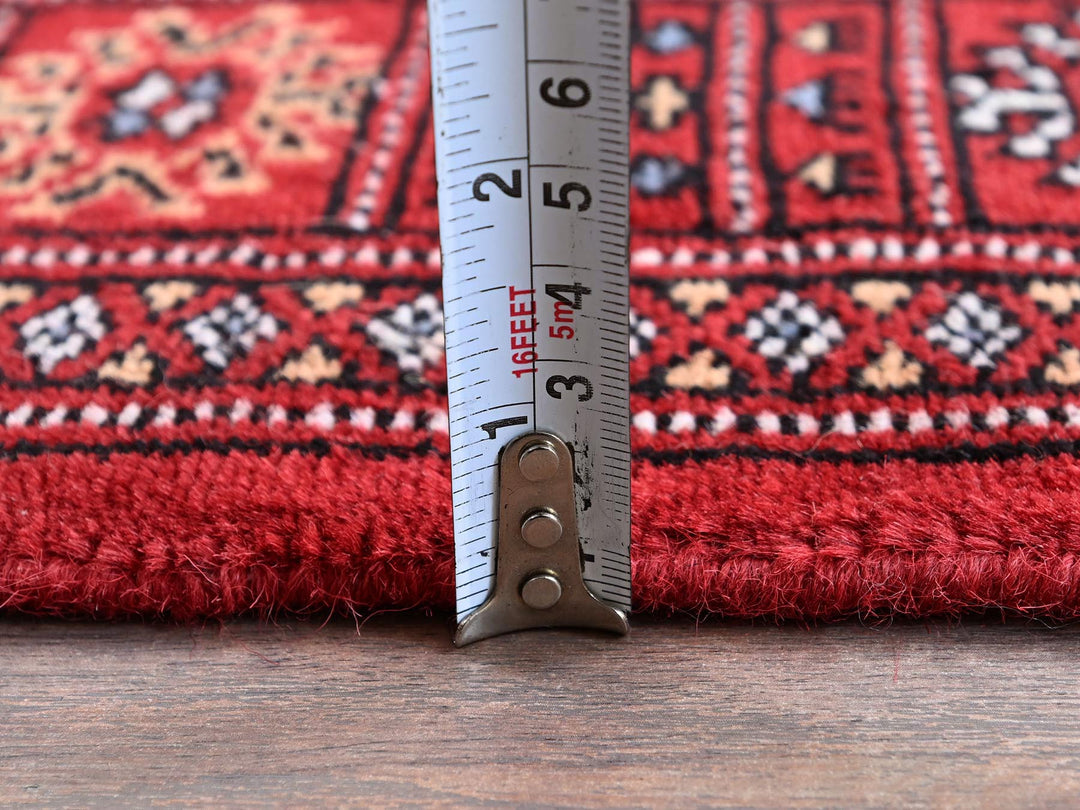 2'7" x 7'10" New Hand Knotted Red Wool Runner Oriental Rug - MOA1021306