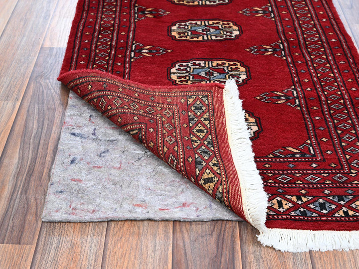 2'0" x 2'11" New Hand Knotted Red Wool Rectangle Oriental Rug - MOA1021313