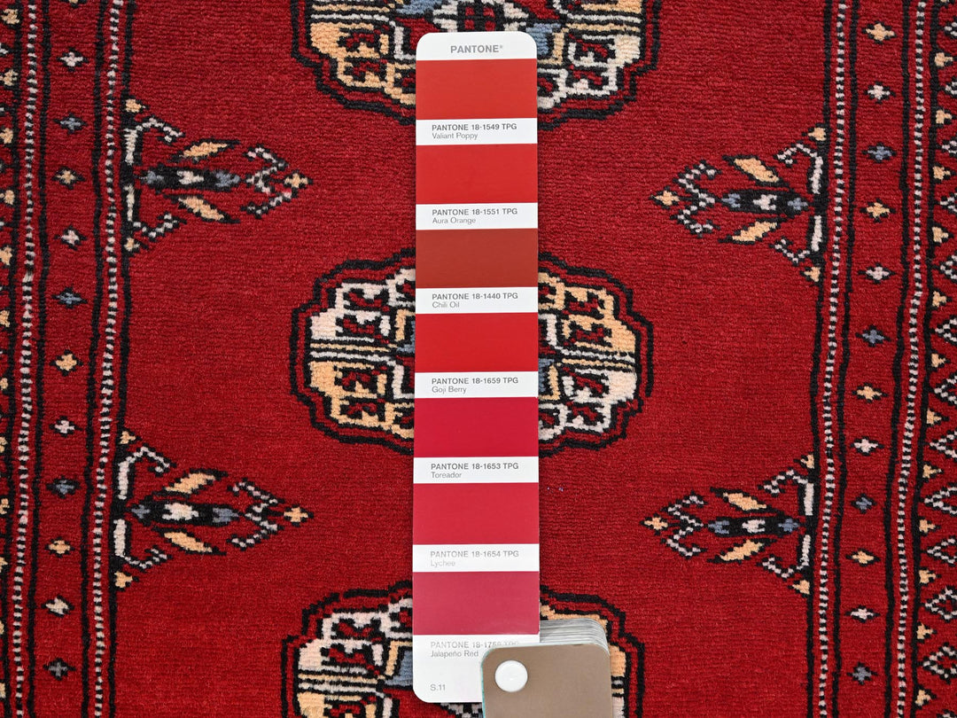 2'0" x 2'11" New Hand Knotted Red Wool Rectangle Oriental Rug - MOA1021313