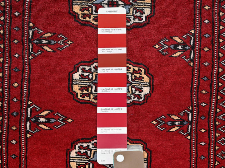 2'0" x 2'11" New Hand Knotted Red Wool Rectangle Oriental Rug - MOA1021313