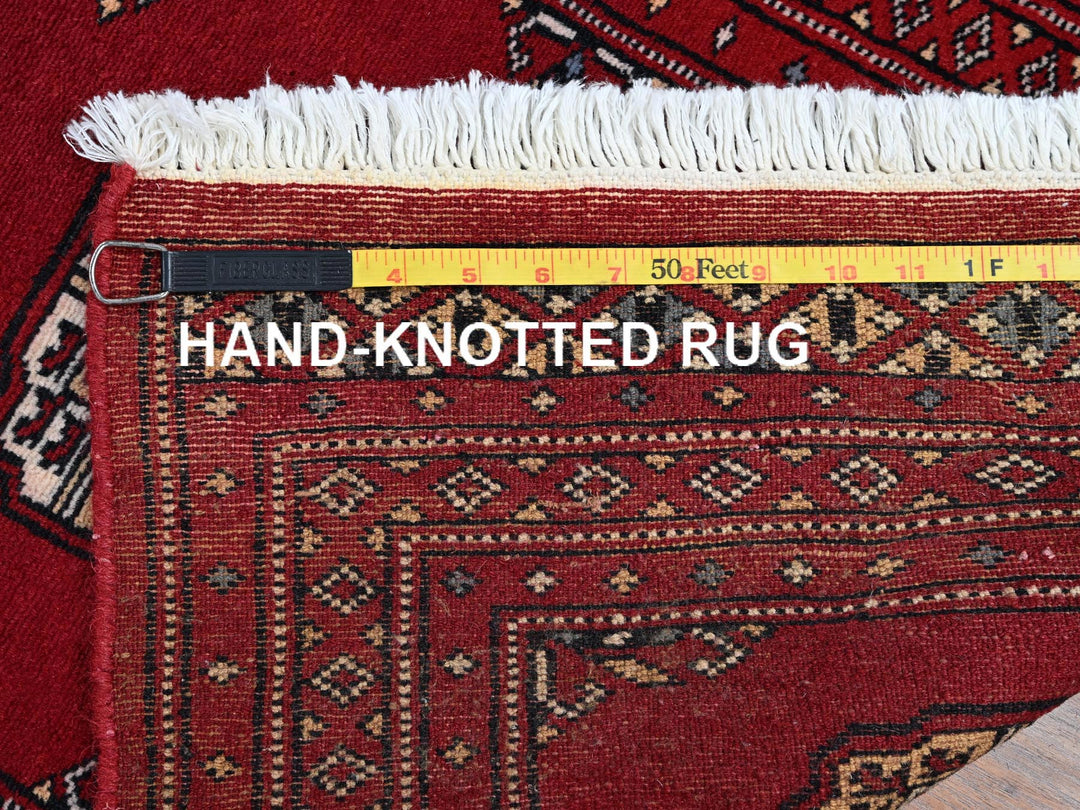 2'0" x 2'11" New Hand Knotted Red Wool Rectangle Oriental Rug - MOA1021313