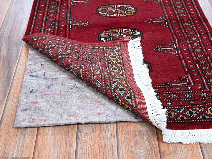 2'1" x 3'1" New Hand Knotted Red Wool Rectangle Oriental Rug - MOA1021315