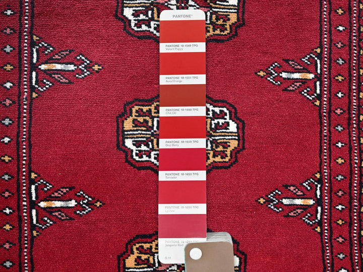2'1" x 3'1" New Hand Knotted Red Wool Rectangle Oriental Rug - MOA1021315