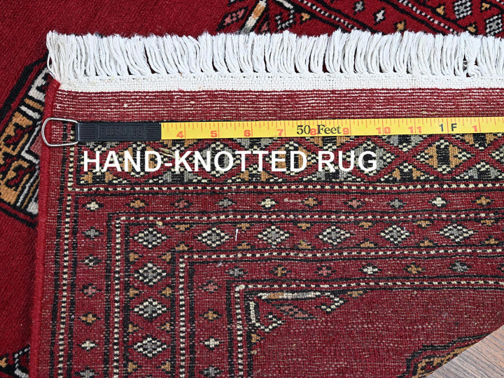 2'1" x 3'1" New Hand Knotted Red Wool Rectangle Oriental Rug - MOA1021315