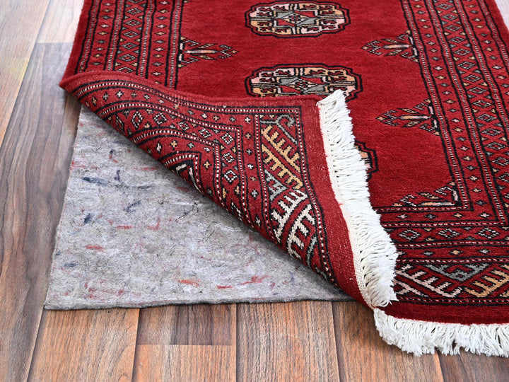 2'1" x 3'0" New Hand Knotted Red Wool Rectangle Oriental Rug - MOA1021318