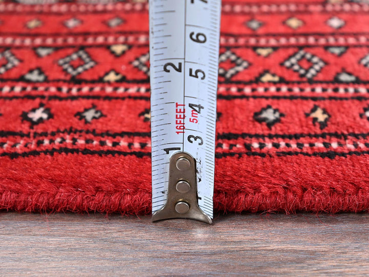 2'1" x 3'0" New Hand Knotted Red Wool Rectangle Oriental Rug - MOA1021318