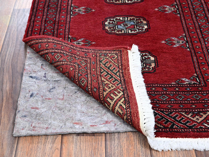 2'1" x 3'3" New Hand Knotted Red Wool Rectangle Oriental Rug - MOA1021319
