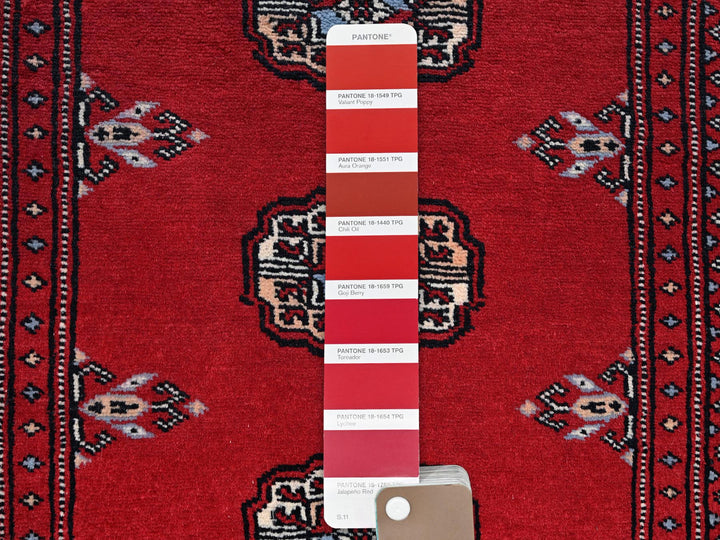 2'1" x 3'3" New Hand Knotted Red Wool Rectangle Oriental Rug - MOA1021319
