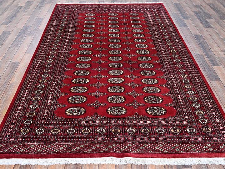 5'2" x 8'0" New Hand Knotted Red Wool Rectangle Oriental Rug - MOA1021324