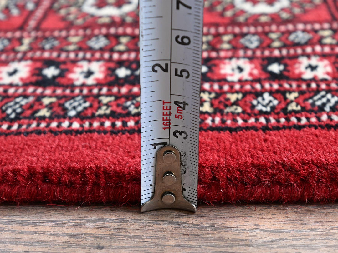 5'2" x 8'0" New Hand Knotted Red Wool Rectangle Oriental Rug - MOA1021324