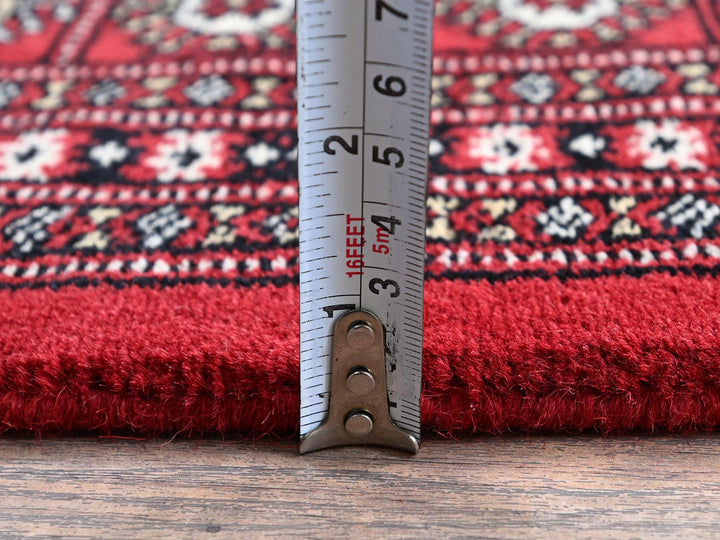 5'2" x 8'0" New Hand Knotted Red Wool Rectangle Oriental Rug - MOA1021324