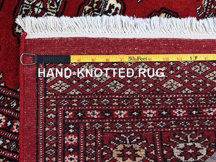 5'2" x 8'0" New Hand Knotted Red Wool Rectangle Oriental Rug - MOA1021324