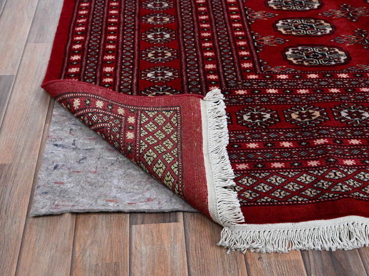 9'0" x 11'9" New Hand Knotted Red Wool Rectangle Oriental Rug - MOA1021325