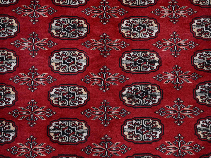 9'0" x 11'9" New Hand Knotted Red Wool Rectangle Oriental Rug - MOA1021325