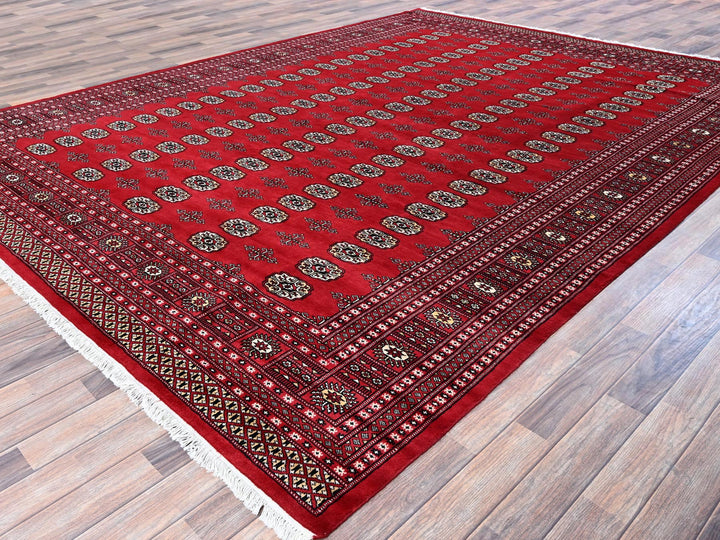 9'2" x 12'4" New Hand Knotted Red Wool Rectangle Oriental Rug - MOA1021326
