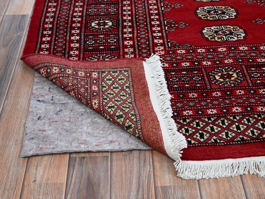 9'2" x 12'4" New Hand Knotted Red Wool Rectangle Oriental Rug - MOA1021326