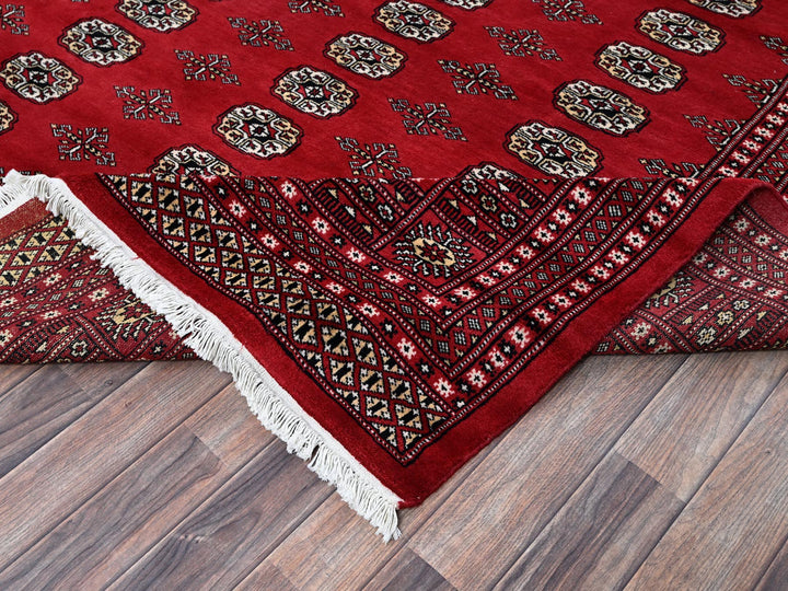 9'2" x 12'4" New Hand Knotted Red Wool Rectangle Oriental Rug - MOA1021326