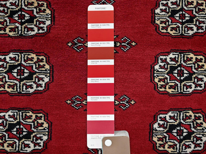 9'2" x 12'4" New Hand Knotted Red Wool Rectangle Oriental Rug - MOA1021326