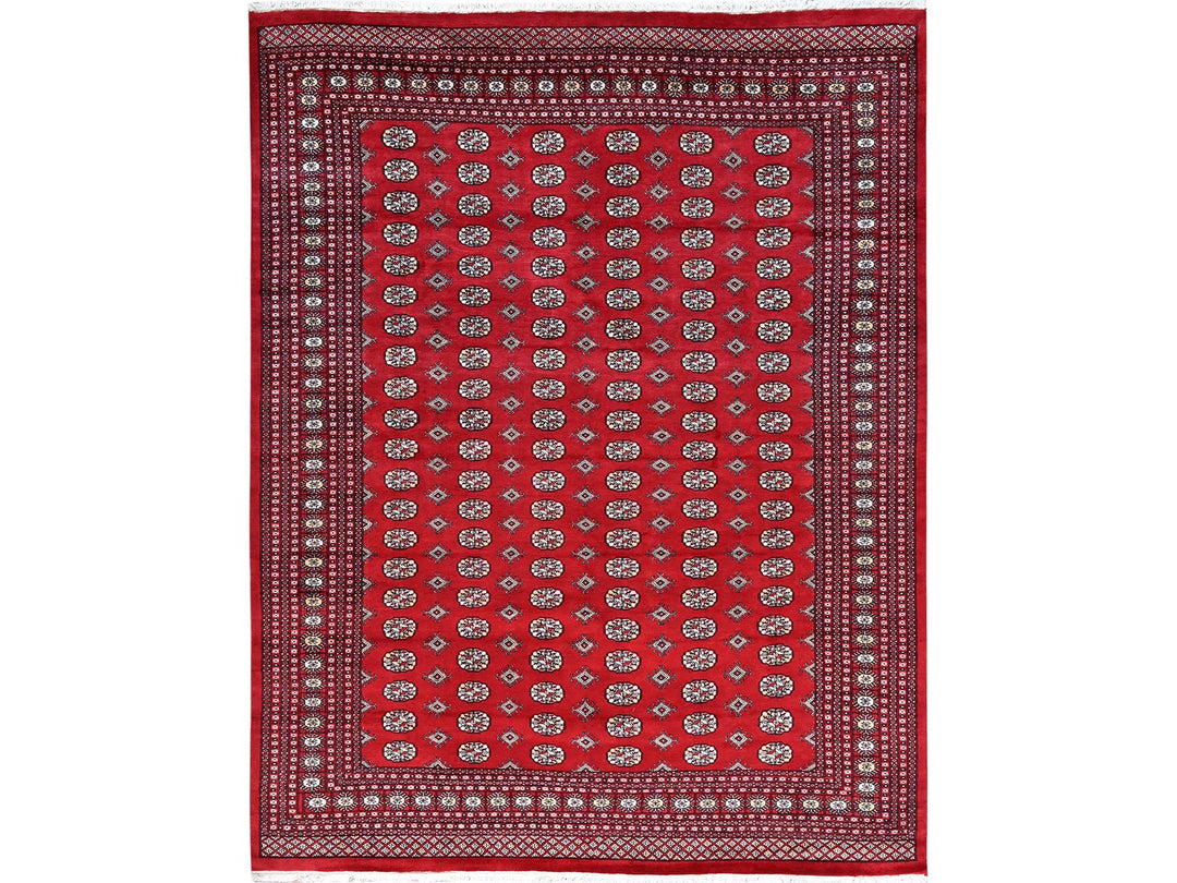 9'4" x 12'0" New Hand Knotted Red Wool Rectangle Oriental Rug - MOA1021327