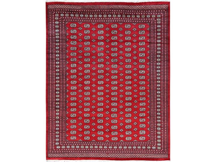 9'4" x 12'0" New Hand Knotted Red Wool Rectangle Oriental Rug - MOA1021327