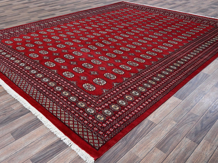 9'4" x 12'0" New Hand Knotted Red Wool Rectangle Oriental Rug - MOA1021327