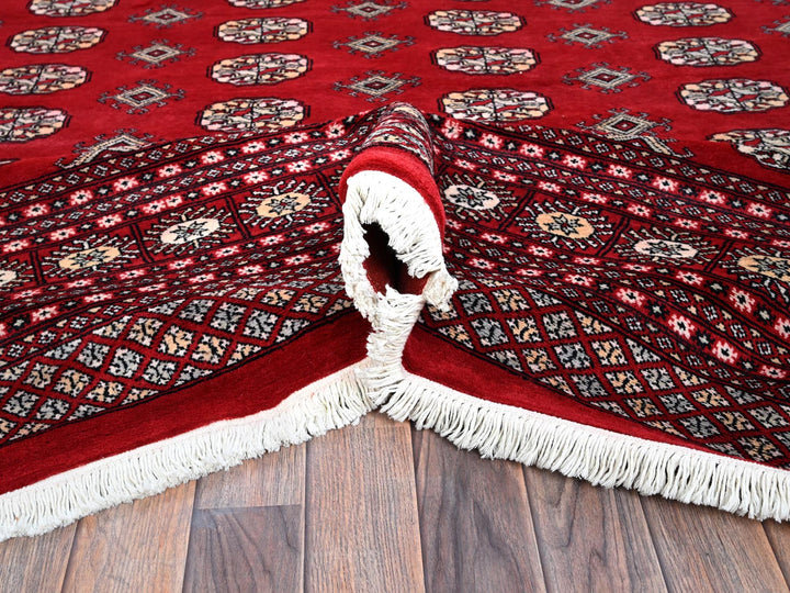 9'4" x 12'0" New Hand Knotted Red Wool Rectangle Oriental Rug - MOA1021327