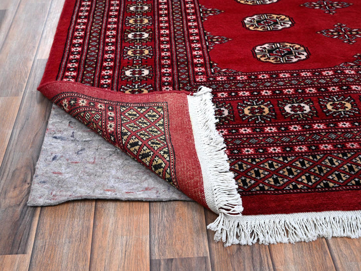 9'0" x 12'6" New Hand Knotted Red Wool Rectangle Oriental Rug - MOA1021328