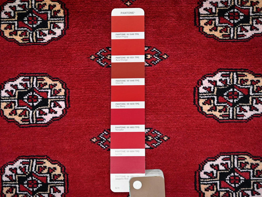 9'0" x 12'6" New Hand Knotted Red Wool Rectangle Oriental Rug - MOA1021328
