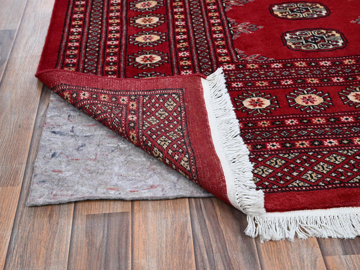 8'1" x 10'0" New Hand Knotted Red Wool Rectangle Oriental Rug - MOA1021329