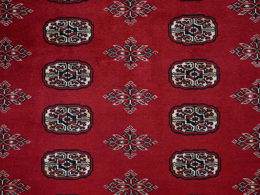 8'1" x 10'0" New Hand Knotted Red Wool Rectangle Oriental Rug - MOA1021329