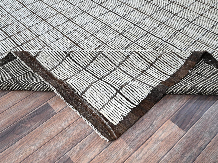 9'6" x 11'8" New Hand Knotted Ivory Wool Rectangle Oriental Rug - MOA1021340