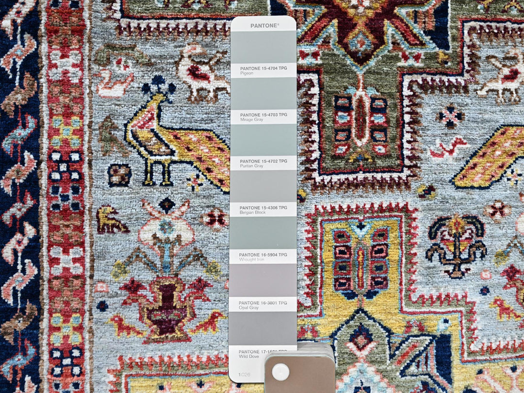 2'7" x 7'11" New Hand Knotted Grey Wool Runner Oriental Rug - MOA1021345