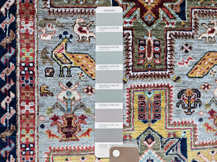 2'7" x 7'11" New Hand Knotted Grey Wool Runner Oriental Rug - MOA1021345
