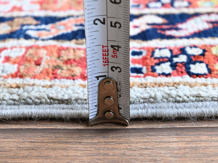 2'7" x 7'11" New Hand Knotted Grey Wool Runner Oriental Rug - MOA1021345