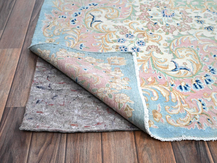 11'7" x 12'2" Vintage Hand Knotted Blue Wool Square Oriental Rug - MOA1021374