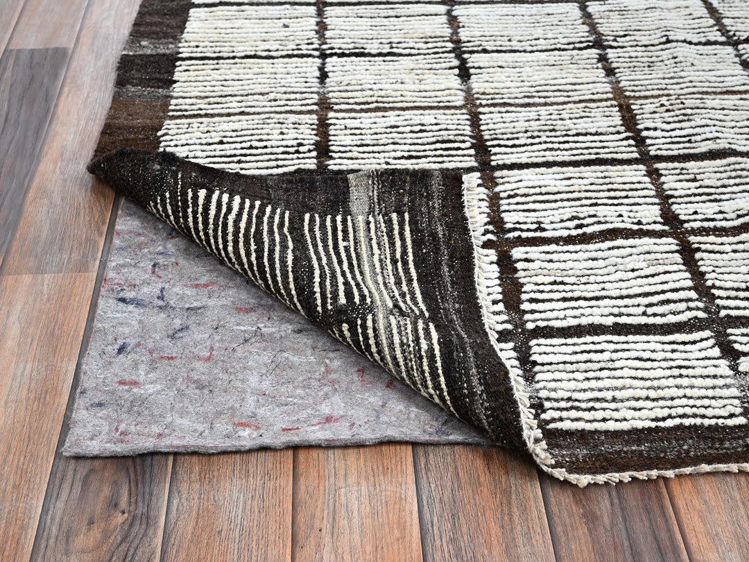 9'7" x 11'8" New Hand Knotted Ivory Wool Rectangle Oriental Rug - MOA1021376
