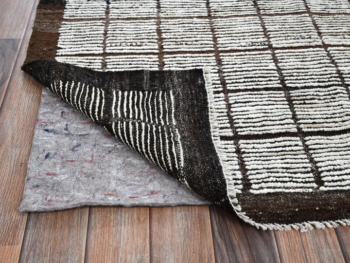 8'9" x 9'10" New Hand Knotted Ivory Wool Rectangle Oriental Rug - MOA1021378