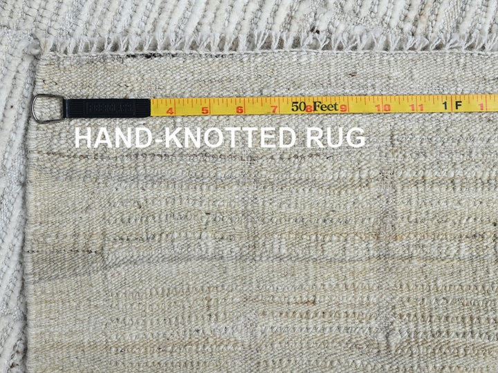 2'11" x 5'0" New Hand Knotted Ivory Wool Rectangle Oriental Rug - MOA1021383