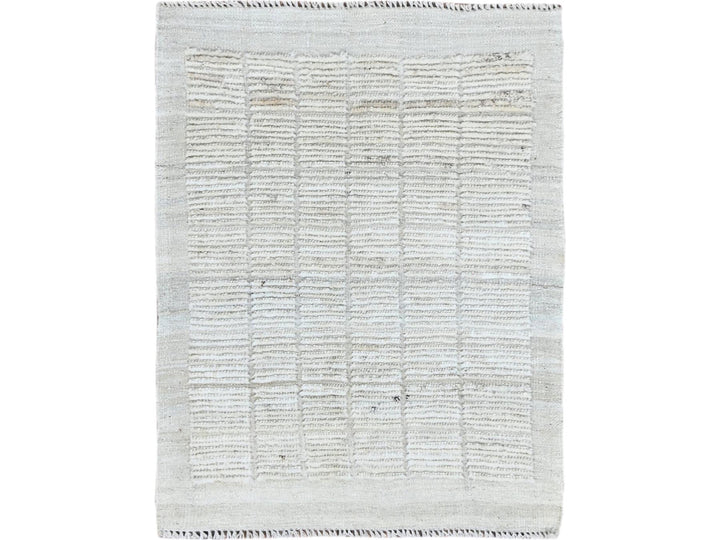2'4" x 3'0" New Hand Knotted Ivory Wool Rectangle Oriental Rug - MOA1021387