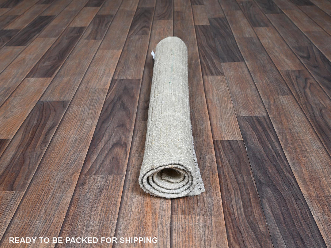 2'4" x 3'0" New Hand Knotted Ivory Wool Rectangle Oriental Rug - MOA1021387